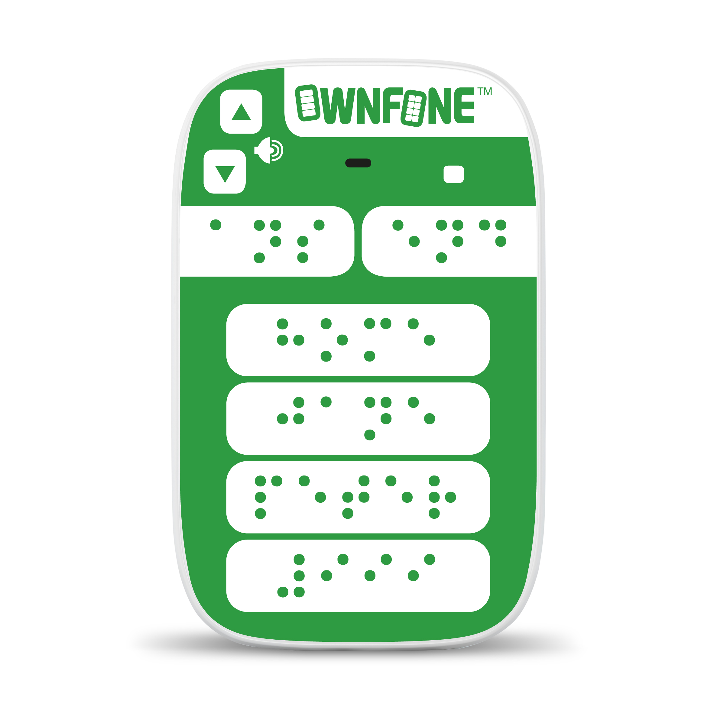 telefon OwnFone z alfabetem Brailla