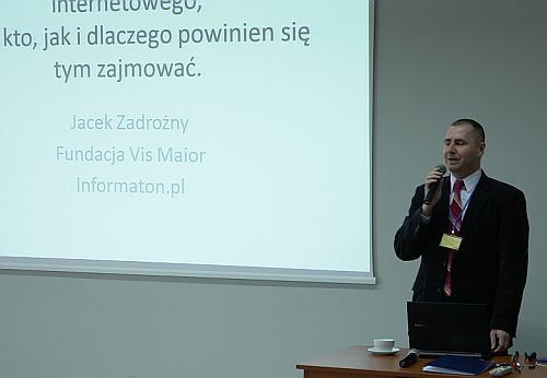 Jacek Zadrożny podczas prezentacji