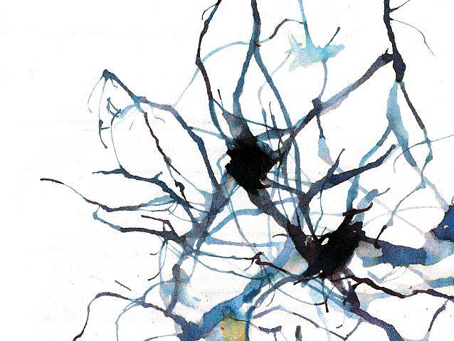 Neurony namalowane farbami