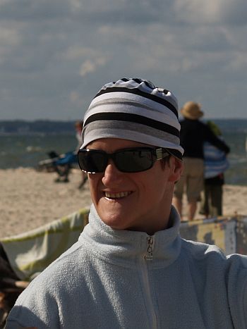Agnieszka Skomorow na plaży