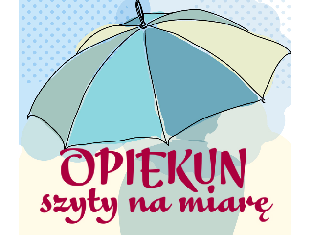 baner z rysunkiem parasola i napisem opiekun szyty na miarę