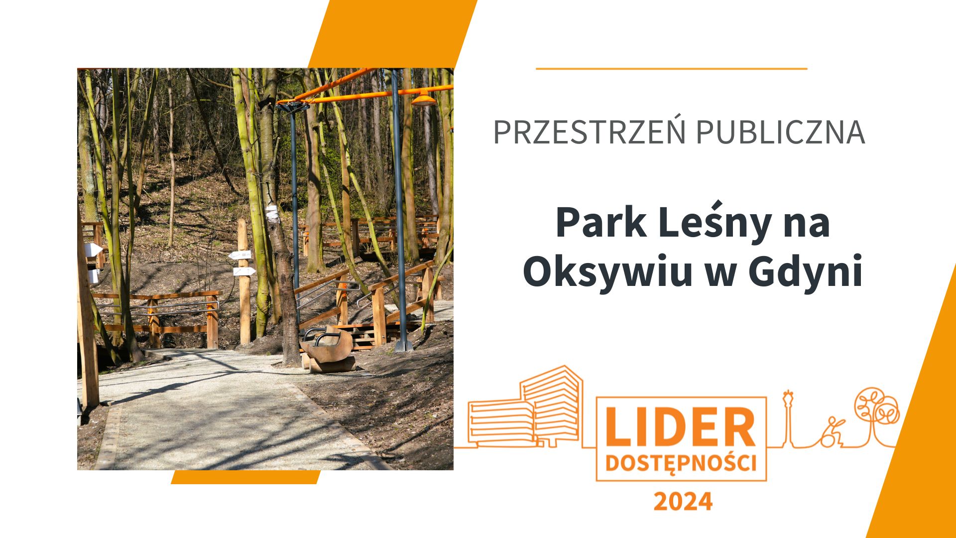 kadr z filmu Lider Dostępności 2024 - Park Leśny na Oksywiu, Gdynia [FILM]