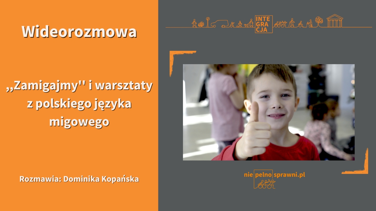 kadr z filmu ,,Zamigajmy!'' i warsztaty z polskiego języka migowego w przedszkolu [FILMIK]