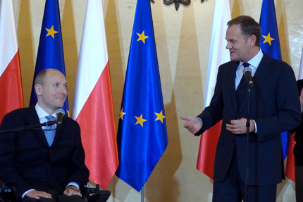 Na zdjęciu: Piotr Pawłowski i Donald Tusk